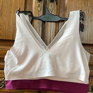 NWT DAISY FUENTES COMFORT 2 BRA SET BABY PINK & MAGENTA SZ M